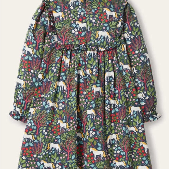 ❤️ SOLD ❤️ Mini Boden Nostalgic Ruffle Dress
In Stormy Blue Unicorn Tapestry - Picture 4 of 8